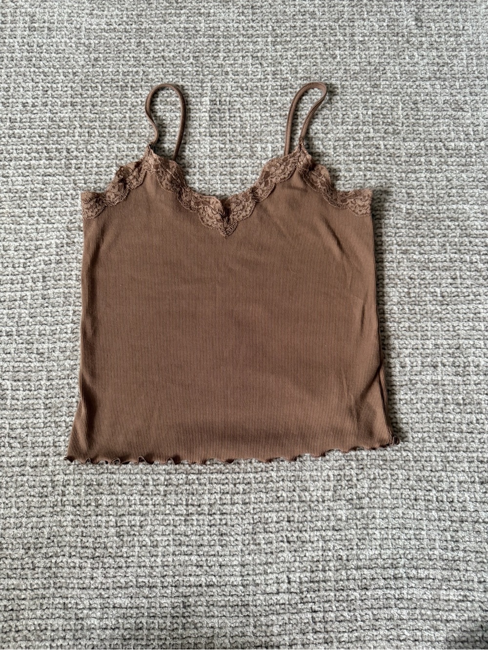 Old navy Lace-Trim Ribbed Cami in tan Brown